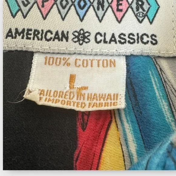 VTG Reyn Spooner Button Up Shirt Mens Large American Classics Car Print - Picture 7 of 9